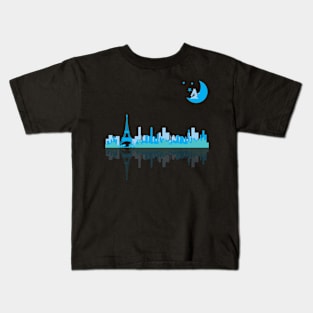 blue and aqua buildings Kids T-Shirt